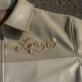 Lover Leather Jacket - Cream/Beige