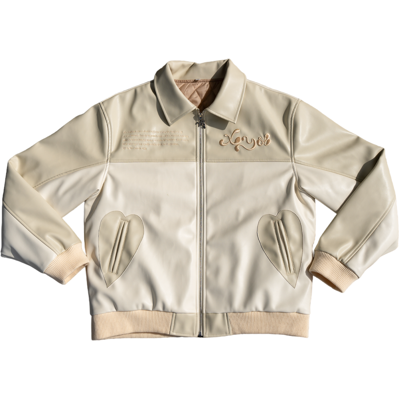 Lover Leather Jacket -  Cream/Beige