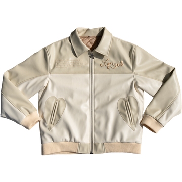 Lover Leather Jacket -  Cream/Beige