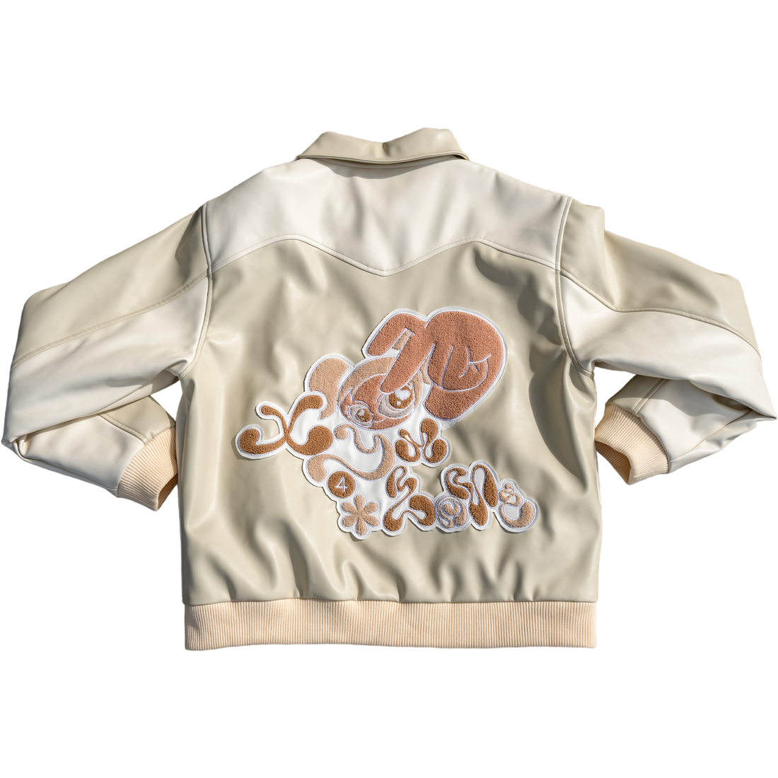 Lover Leather Jacket -  Cream/Beige